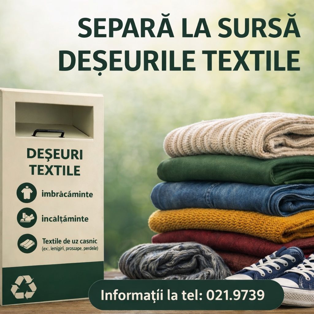 Campanie de colectare a deseurilor textile in judetul Teleorman intre 23 martie si 8 aprilie 2026