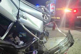 accident mortal pe e70 un barbat de 51 de ani a decedat dupa ce a lovit un cap de pod cu masina